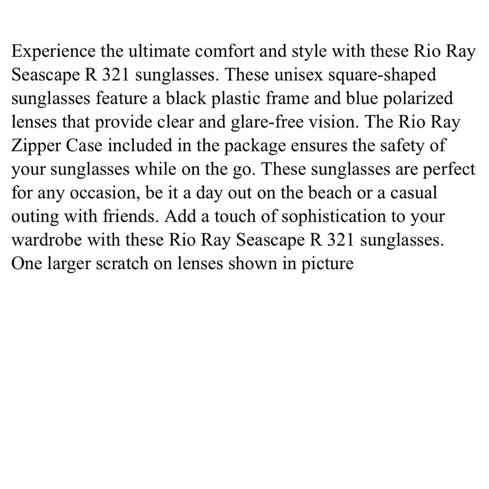 Rio Ray Seascape R 321 Polarized Sunglasses With Rio Ray Zippered Case Square - Picture 8 of 8